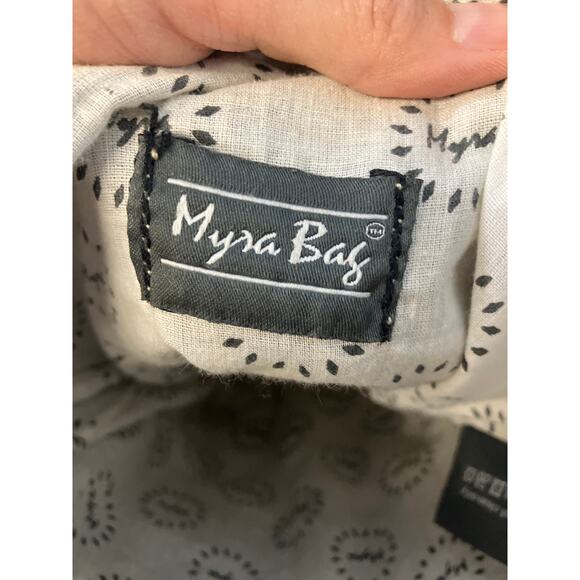 MYRA BAG MEDIUM GRAY, IVORY PRINTED CANVAS CROSSBODY BAG - Picture 11 of 16